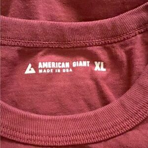 American Giant Burgundy Crewneck Tee XL